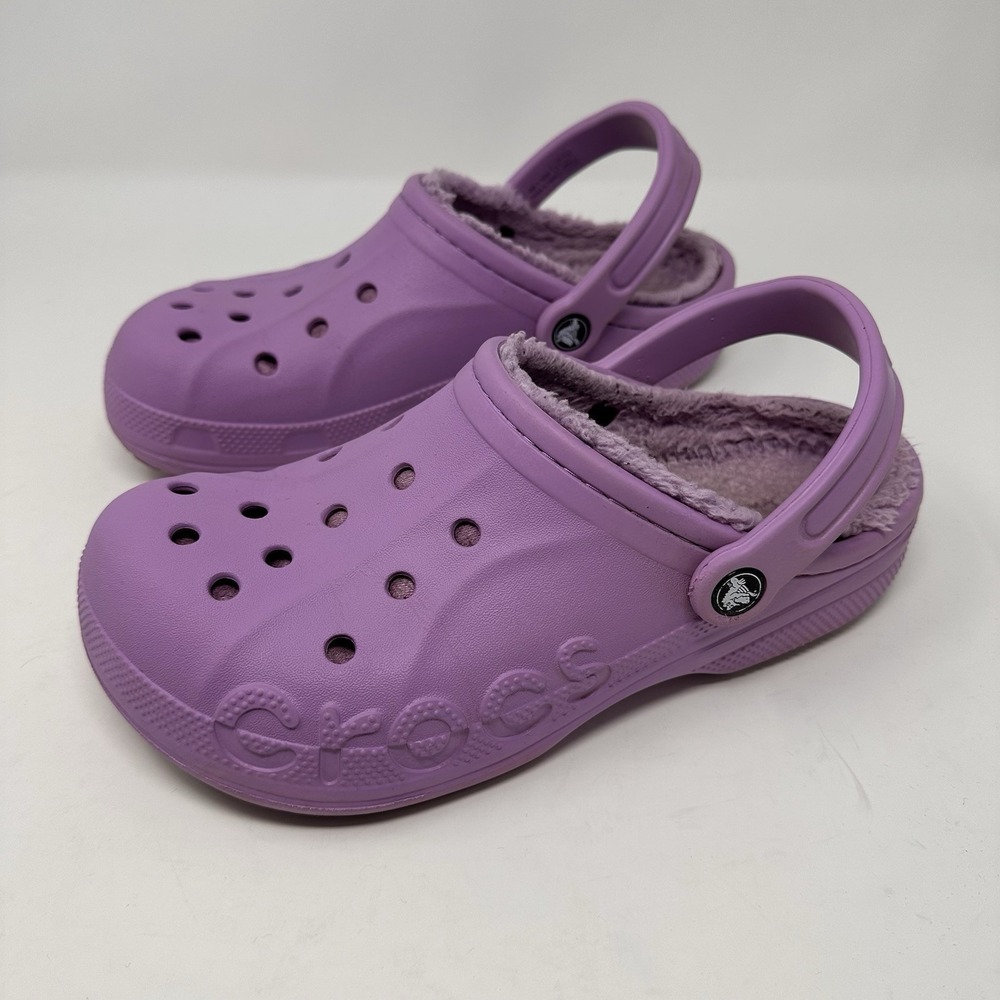 Crocs Unisex Classic Lined Clogs - Lavender Unisex Sz M7/W9 Purple Slip On